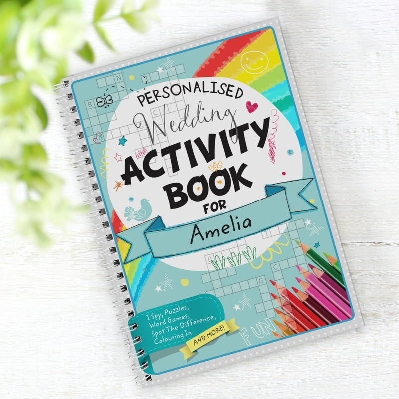 Personalised Wedding Activity A5 Notebook
