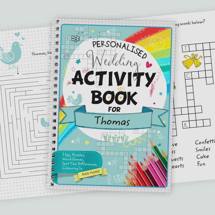 Personalised Wedding Activity A5 Notebook