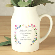 Personalised Floral Flower Jug Vase