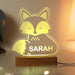 Personalised Fox Wooden Based LED Light - Free Delivery 