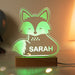 Personalised Fox Wooden Based LED Light - Free Delivery 