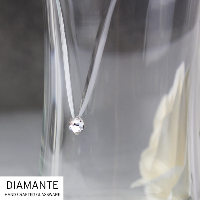 Engraved 1st Anniversary Hand Cut Crystal Heart Vase