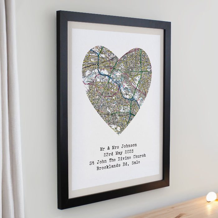 Personalised Wedding or Anniversary Print & Frame