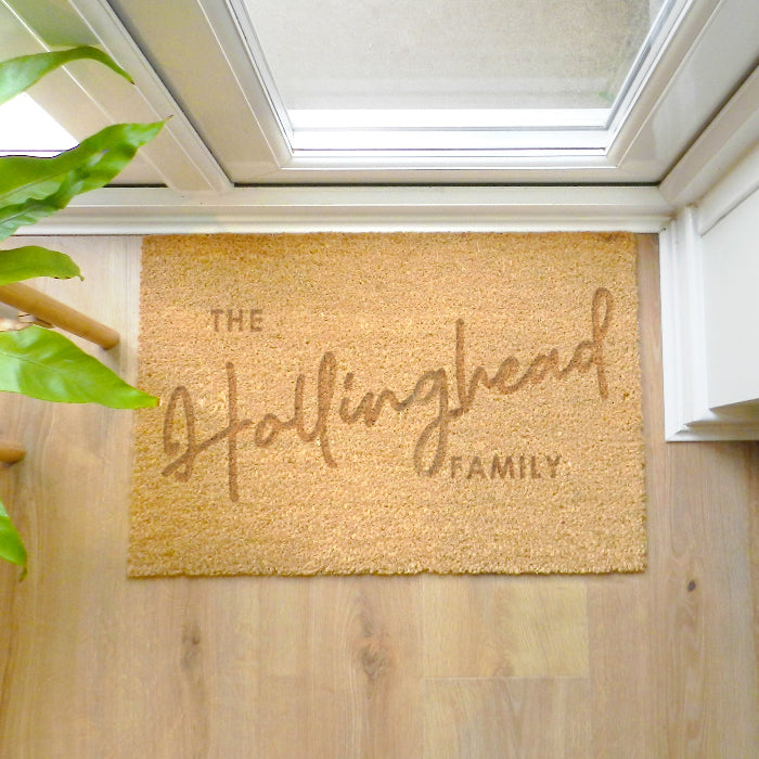 Personalised Mr And Mr Wedding Gift Doormat - Rectangle