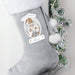 Personalised Silver Grey Velvet Christmas Stocking - Gonk