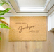 Personalised Mrs And Mrs Wedding Gift Doormat - Rectangle