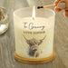 Personalised Highland Cow Frosted Glass Candle - Home Decor