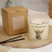 Personalised Highland Cow Frosted Glass Candle - Home Decor