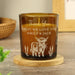 Engraved Highland Cow Amber Glass Candle - Home decor