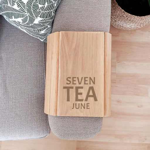 Personalised Seven Tea 70th Birthday Sofa Tray