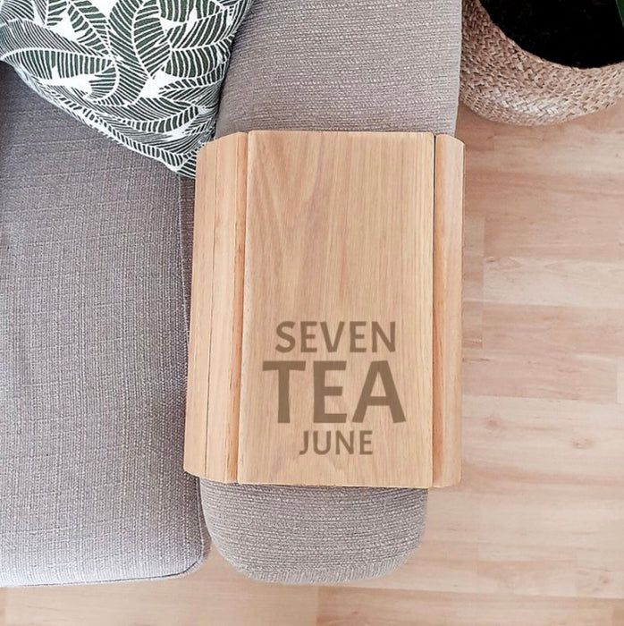 Personalised Seven Tea 70th Birthday Sofa Tray