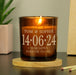 Personalised 1st Anniversary Amber Glass Candle