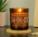 Personalised 11th Anniversary Amber Glass Candle