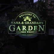 Personalised Welcome To Garden Sign Outdoor Solar LED Light