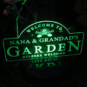 Personalised Welcome To Garden Sign Outdoor Solar LED Light
