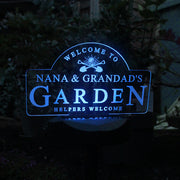 Personalised Welcome To Garden Sign Outdoor Solar LED Light