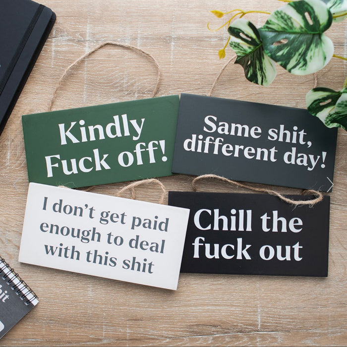Stop Watch Rude F*cking Watch Me! Sweary Rude Hanging Decoration Sign