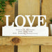 10th Anniversary Wooden Love Ornament - Free Text
