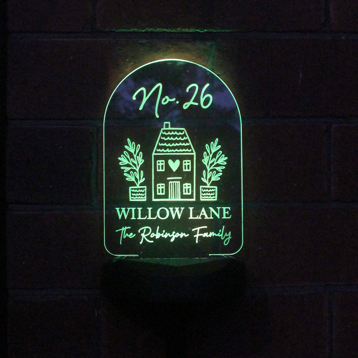 Personalised Home Outdoor Solar LED Light
