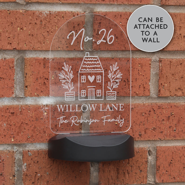 Personalised Home Outdoor Solar LED Light