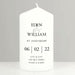 Personalised 1st Anniversary Pillar Candle