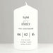 Personalised 9th Anniversary Pillar Candle