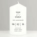 Personalised 10th Anniversary Pillar Candle
