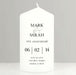 Personalised 11th Anniversary Pillar Candle