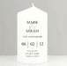 Personalised 13th Anniversary Pillar Candle