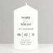 Personalised 14th Anniversary Pillar Candle