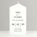 Personalised 16th Anniversary Pillar Candle