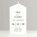 Personalised 17th Anniversary Pillar Candle