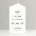 Personalised 18th Anniversary Pillar Candle