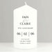 Personalised 19th Anniversary Pillar Candle