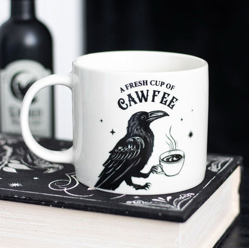 Gothic Homeware Fresh Cup of Cawfee Raven Mug