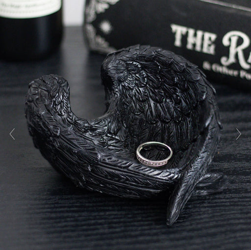 Gothic Homeware Raven Wings Trinket Dish