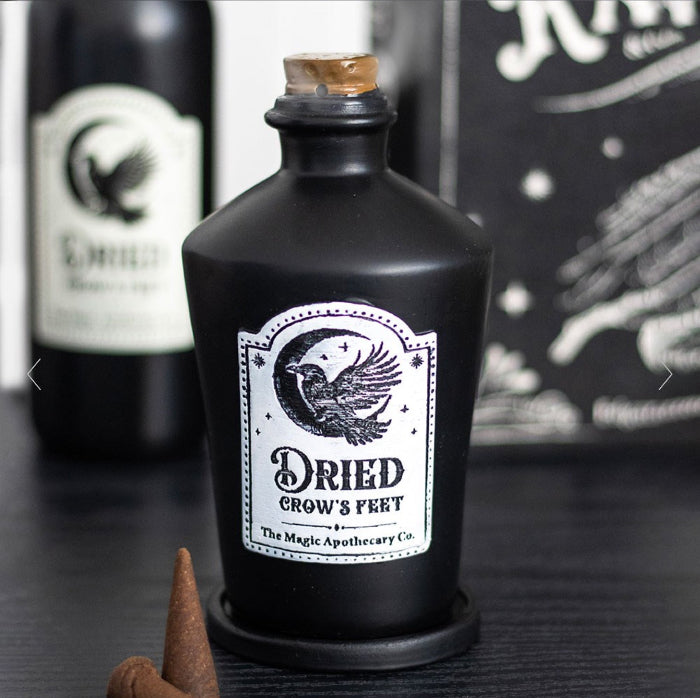 Gothic Homeware Dried Crow's Feet Incense Cone Holder