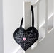 Gothic Spiderweb Heart Satin Tote Bag