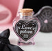 Gothic Homeware Love Potion Decorative Glass Heart Potion Bottle
