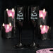 Gothic Homeware Set of 2 Dead Thirsty Bats Champagne Flutes