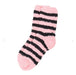 Women’s Gothic Pink and Black Striped Socks in Coffin Gift Box