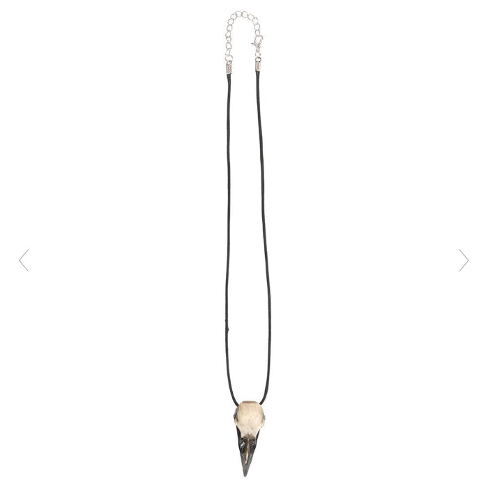 Gothic Jewellery Resin Crow Skull Necklace