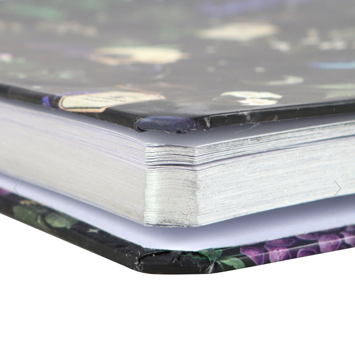 Gothic Venom & Vines Skull Print A5 Notebook