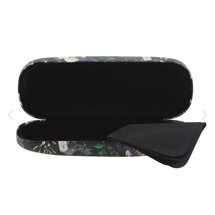 Gothic Venom & Vines Skull Print Glasses Case
