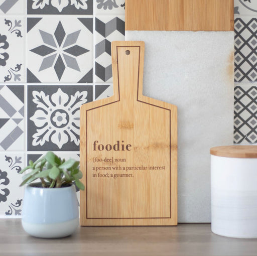 Foodie Bamboo Paddle Chopping Board