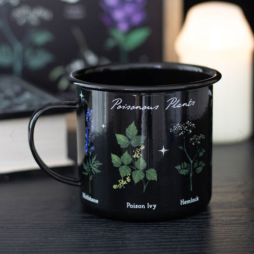 Gothic Homeware Poisonous Plants Enamel Mug
