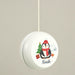 Personalised Christmas Penguin White Wooden Yoyo