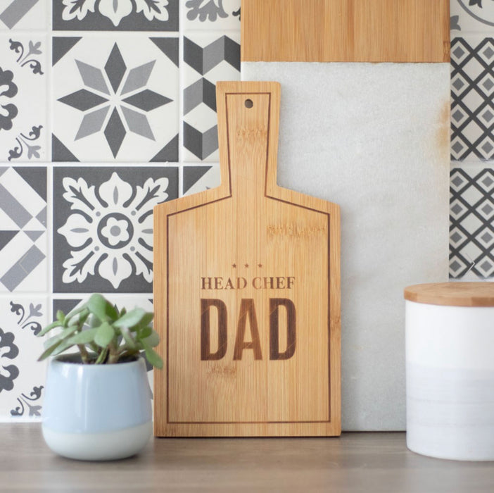 Head Chef Dad Bamboo Paddle Chopping Board