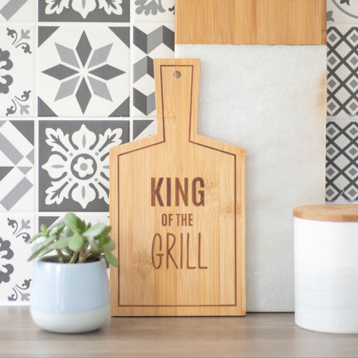 King Of The Grill Bamboo Paddle Chopping Board