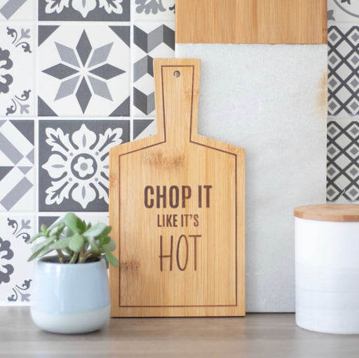 Chop It Like It’s Hot Bamboo Paddle Chopping Board